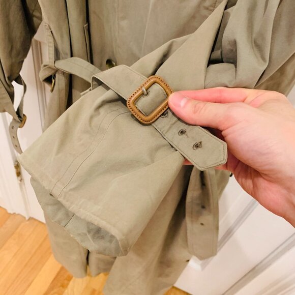 BURBERRYS VINTAGE Men's 40 Long Trench Coat WOOL lining NOVA check - Picture 6 of 16